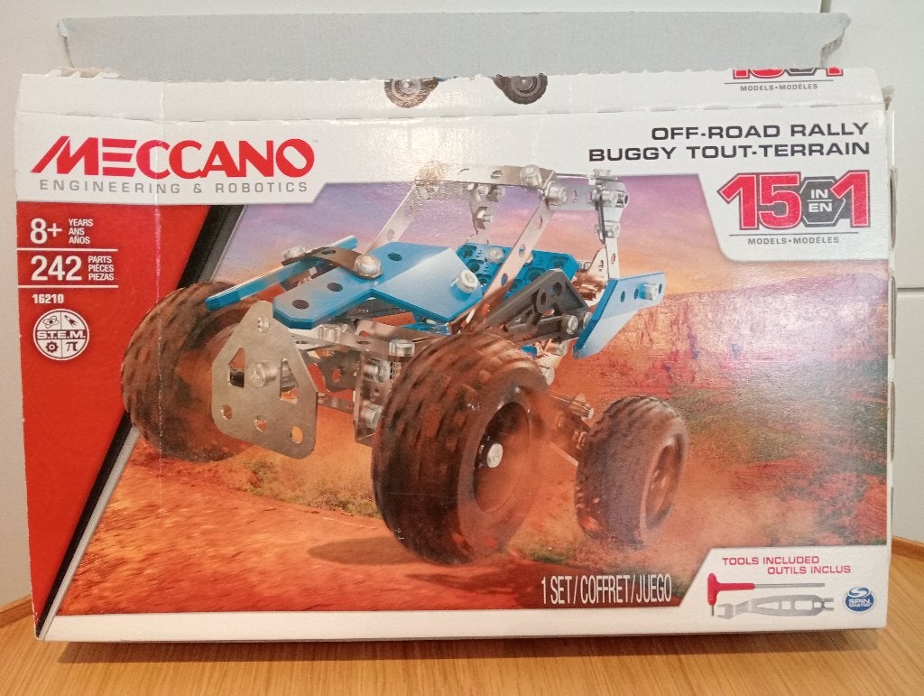 2 sets Meccano off-road met opbergdoos, Ophalen, Zo goed als nieuw