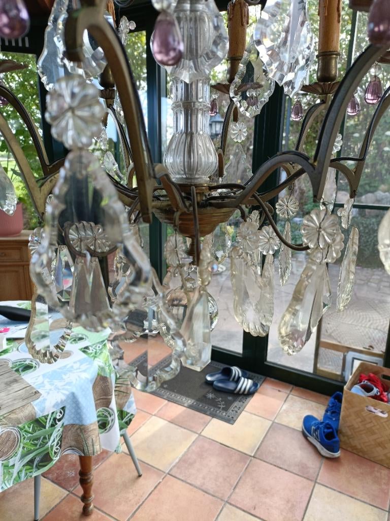 Lustre en cristal, Maison & Meubles, Enlèvement, Utilisé, Autres matériaux, Bohème