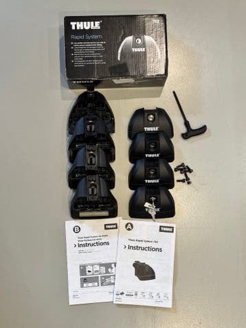 Thule Kit met sleutels 753 + Dakdragers., Informatique & Logiciels, Accumulateurs & Batteries, Enlèvement