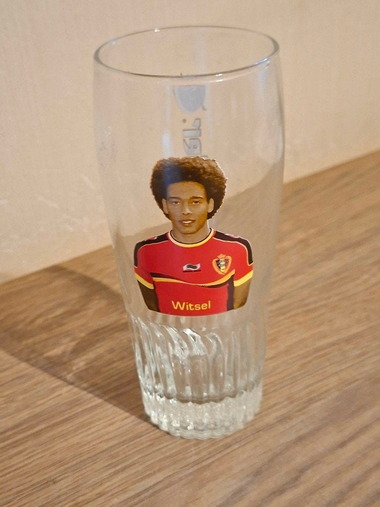Bierglas / Jupiler : Axel Witsel/Rode Duivels/WK 2014, Verzamelen, Ophalen of Verzenden, Zo goed als nieuw, Bierglas