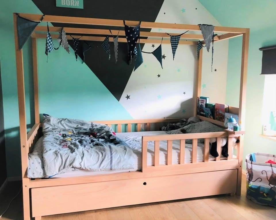 Lit cabane gigogne, Huis en Inrichting, Ophalen, 90 cm, Eenpersoons, Zo goed als nieuw