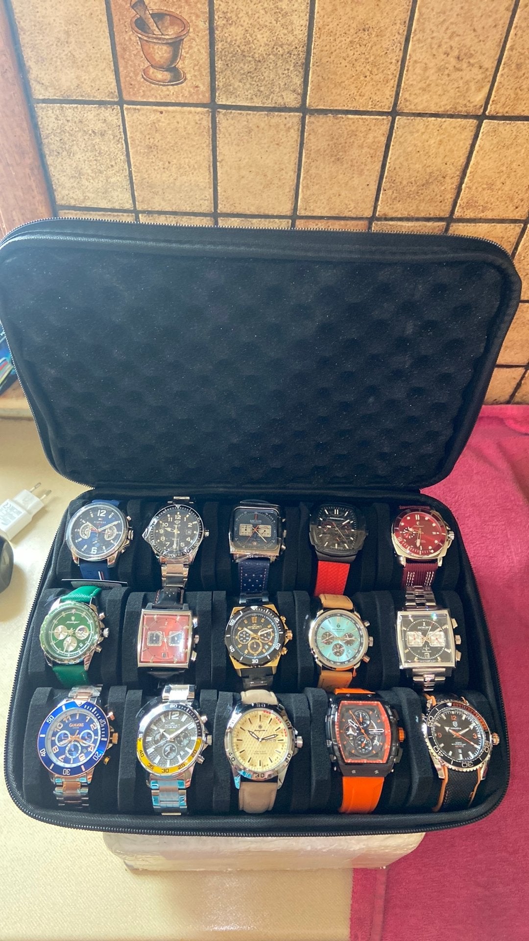 15 NAGELNIEUWE Uurwerken uit mijn privé collectie, Handtassen en Accessoires, Overige merken, Leer, Staal, Polshorloge
