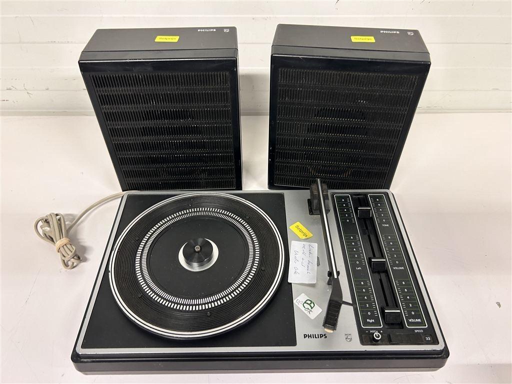 A7314. Philips platenspeler met boxen set, Audio, Tv en Foto, Ophalen of Verzenden, Gebruikt, Platenspeler, Philips