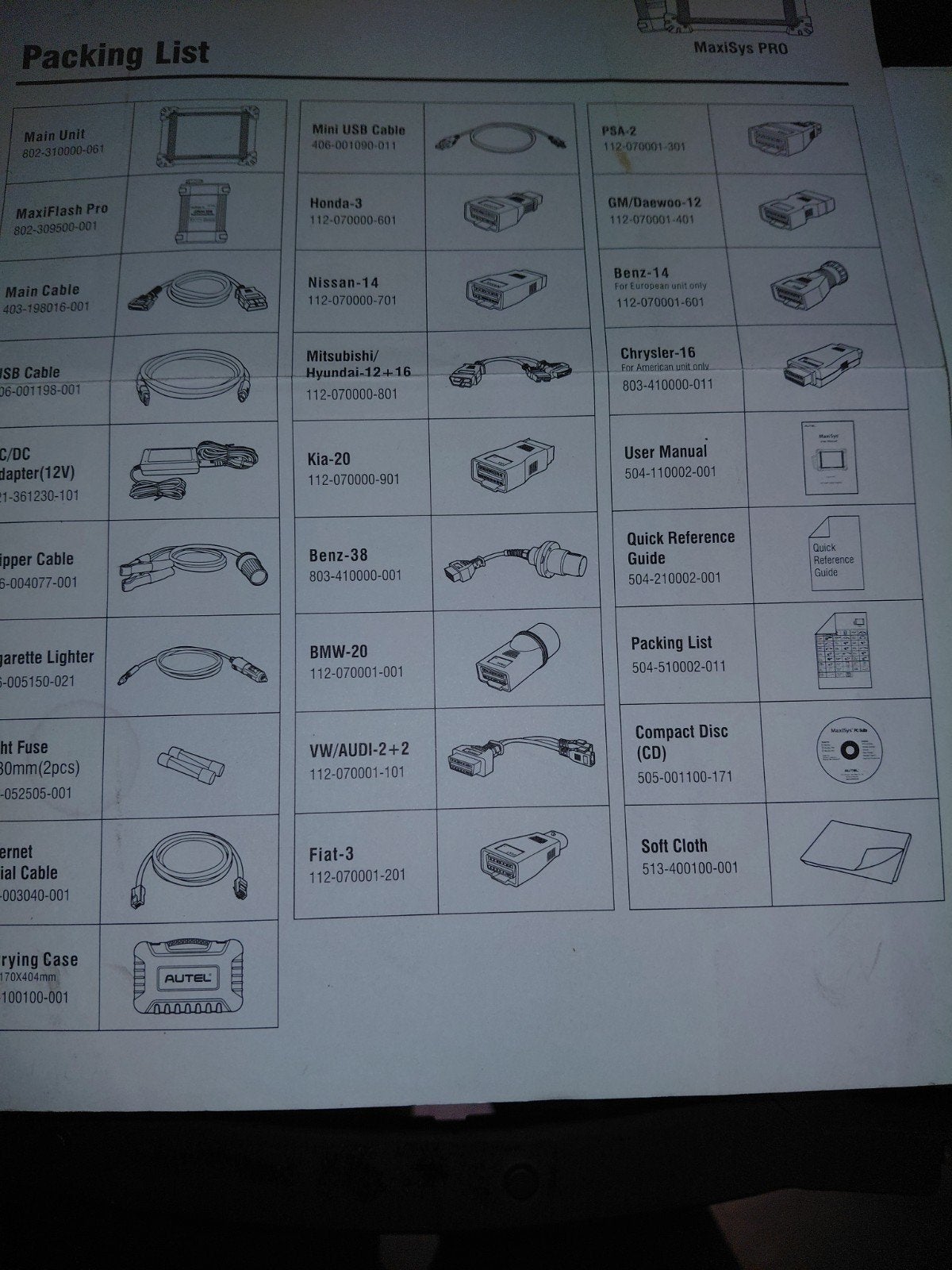autel diagnose computer, Ophalen