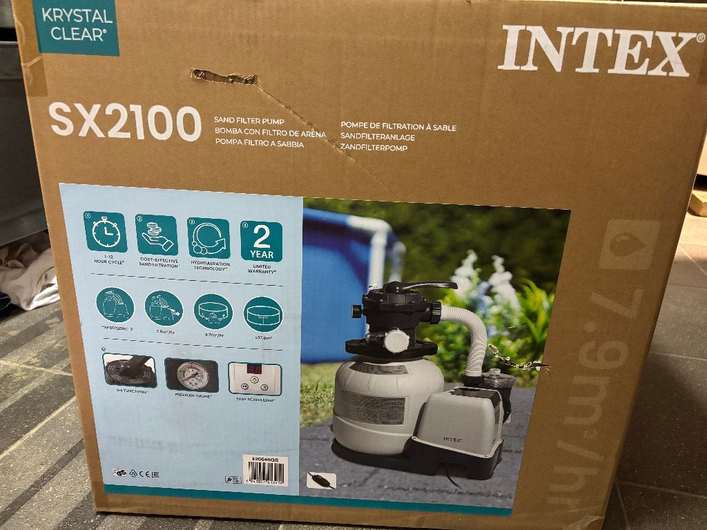 INTEX 2100 zandfilter en pomp, Tuin en Terras, Zwembad-toebehoren, Ophalen, Nieuw, Filter