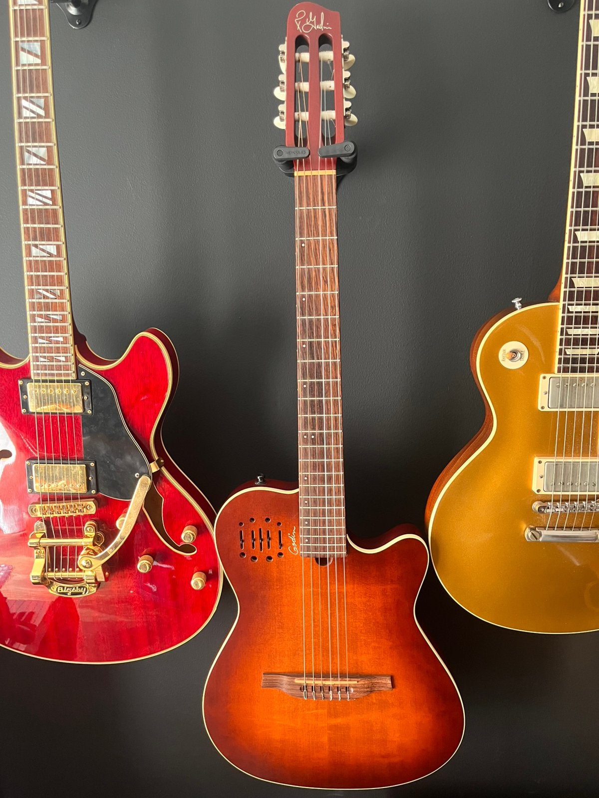 Godin Multiac Nylon Encore Burnt Umber, Muziek en Instrumenten, Snaarinstrumenten | Gitaren | Elektrisch, Ophalen, Zo goed als nieuw