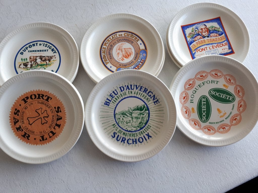 assiettes à fromages uniques (12), Enlèvement ou Envoi
