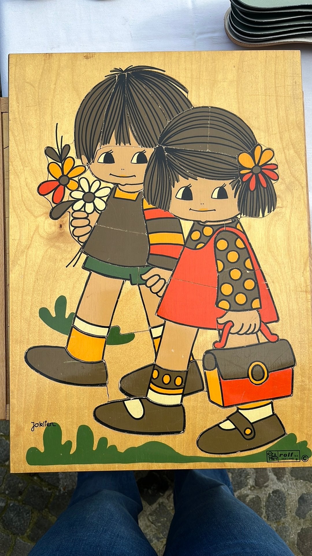 Vintage - puzzels - Jaklien - rolf, Ophalen of Verzenden, Gebruikt