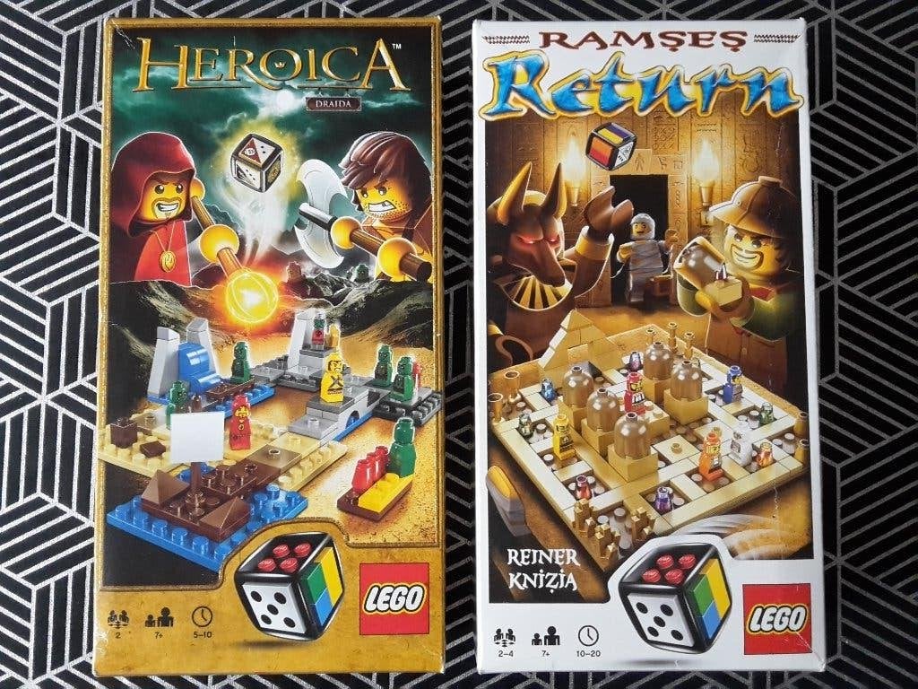 2 LEGO bordspellen: Heroica 3857 en Ramses 3855, als nieuw, Inclusief instructies, Lego, Ophalen of Verzenden, Zo goed als nieuw