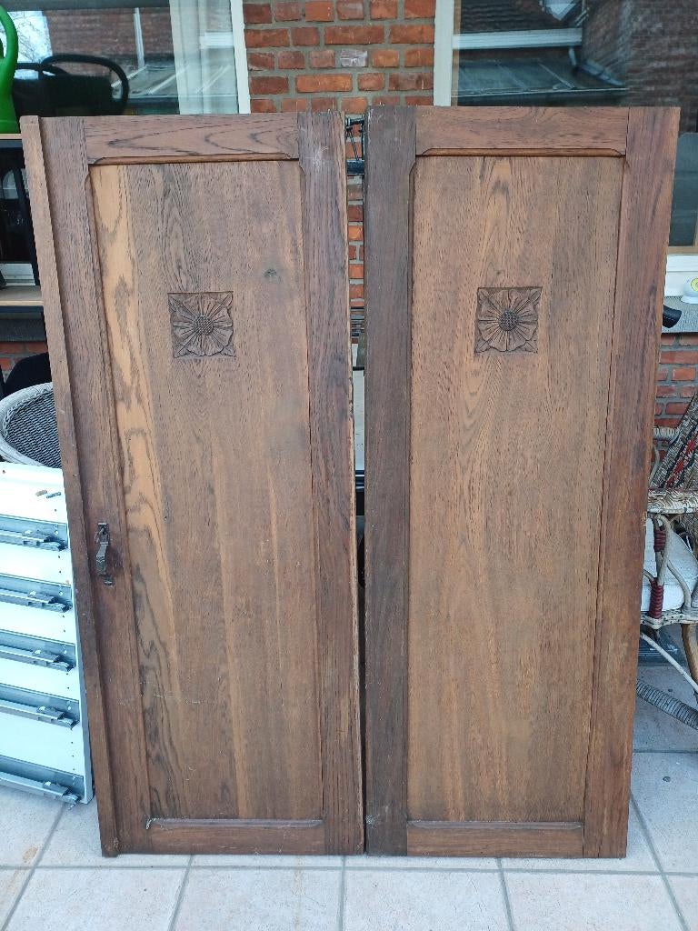 2 decoratieve Kastdeuren (jaren 50), Antiek en Kunst, Ophalen