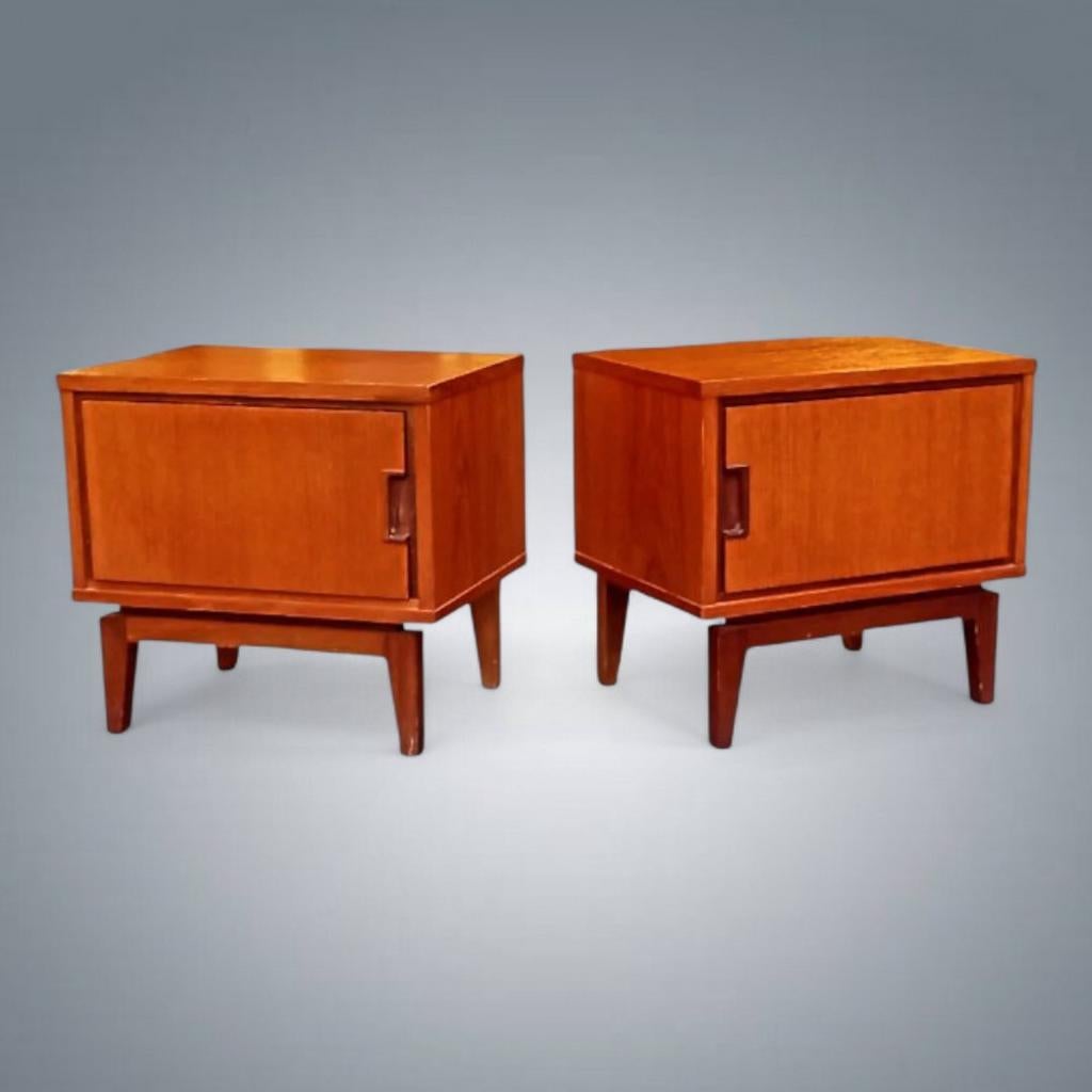 Tables de chevets vintage Scandinave années 60's en Teck, Maison & Meubles, Enlèvement