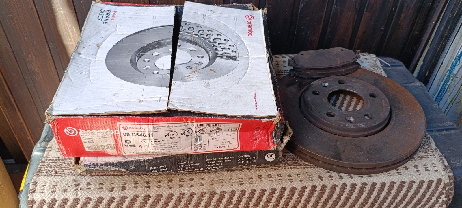 Brembo discs frein x2 avec plackettes + vis, Ophalen, Renault
