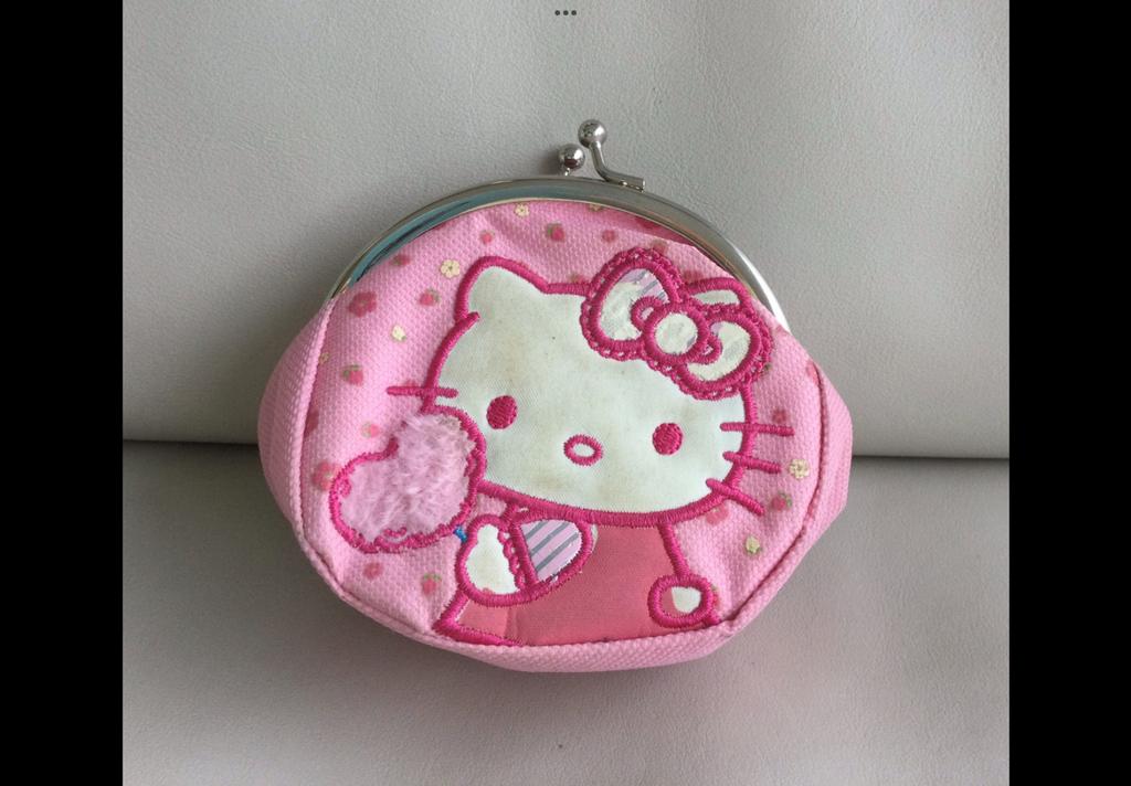 Roze geldbeugel kinderen Hello Kitty, Ophalen of Verzenden, Zo goed als nieuw
