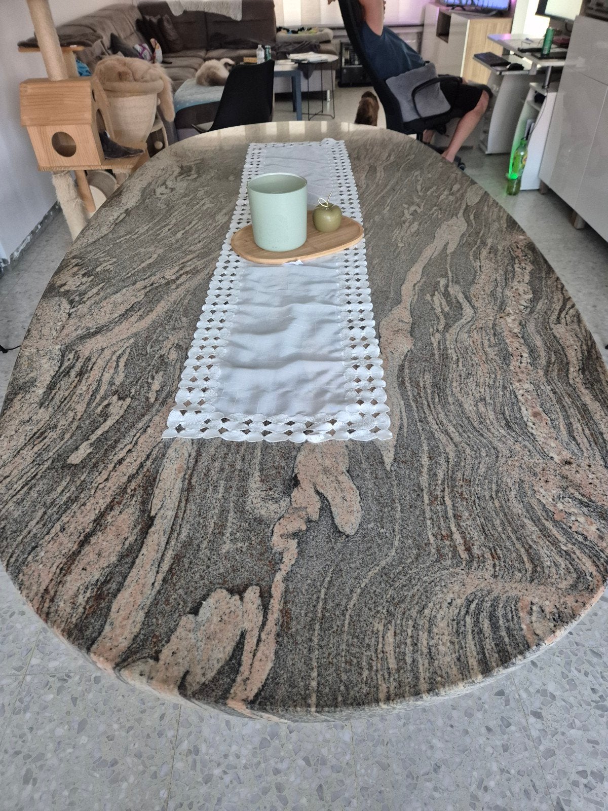belle table à manger en granit, Enlèvement
