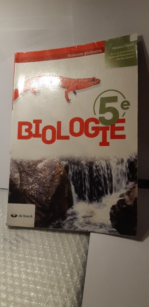 BIOLOGIE 5e    de boeck, Livres, Enlèvement, Utilisé