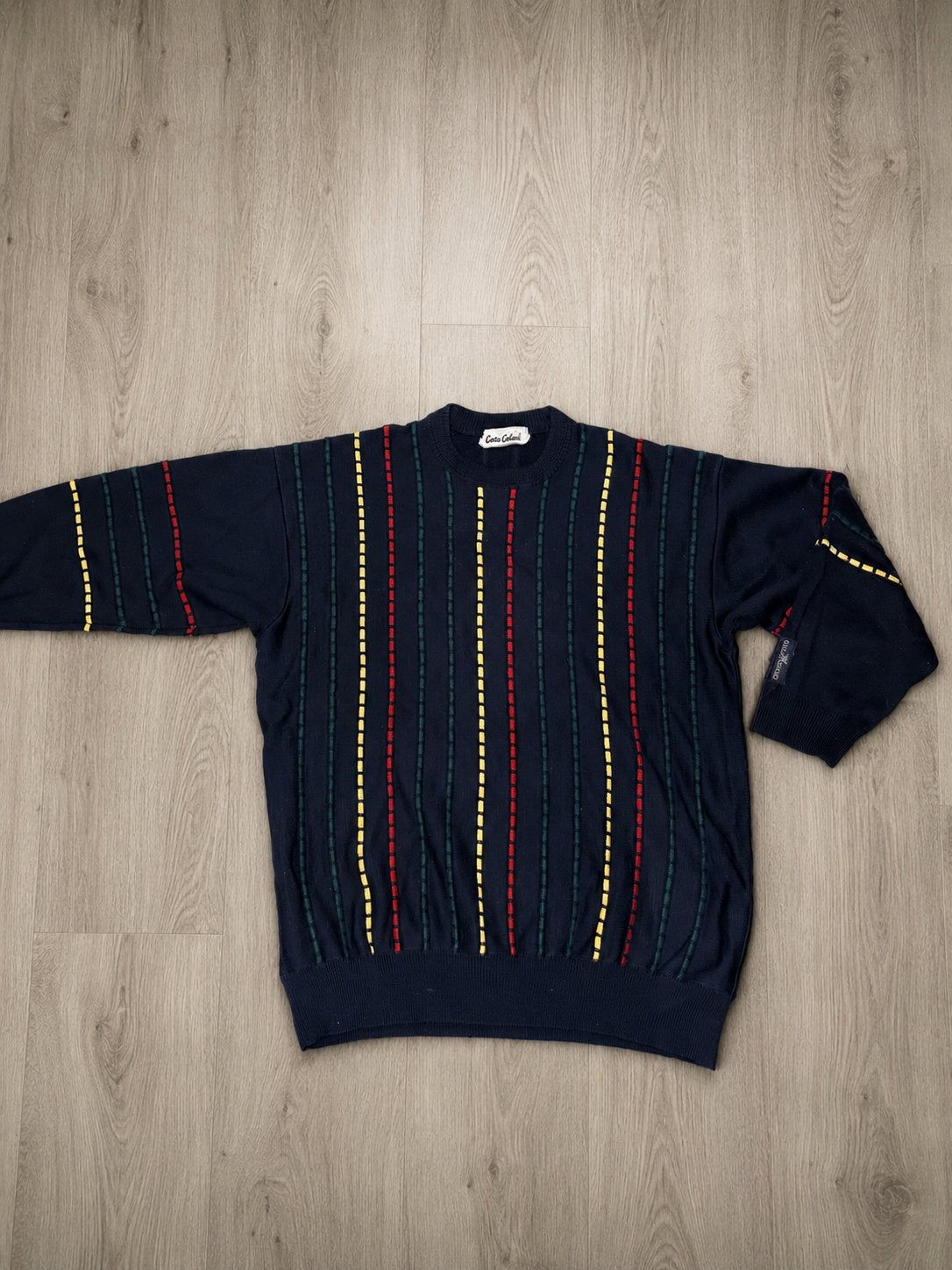 Pull vintage Carlo Colucci XL en des années 90 Retro Unique, Enlèvement ou Envoi, Comme neuf, Taille 56/58 (XL)