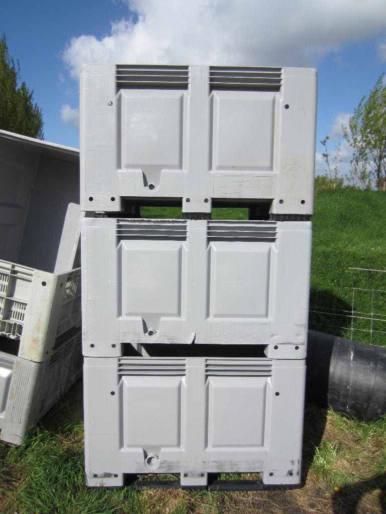 palletbox-stockage-voer-hooi -water bak kist kunststof PVC, Enlèvement, Utilisé