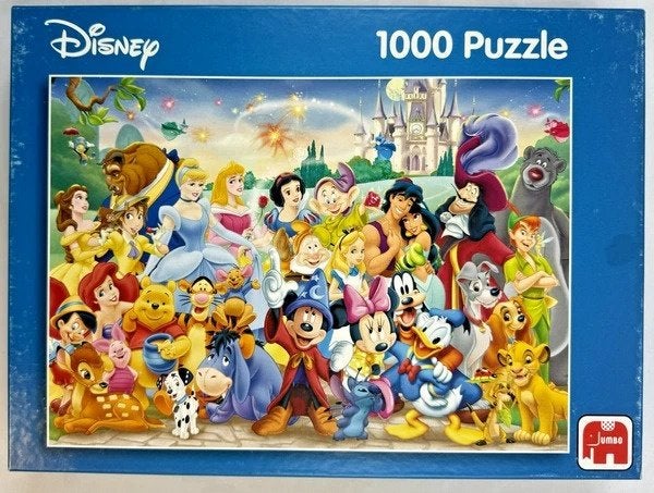Jumbo Disney Mickey Mouse & Friends puzzel 1000 st., Verzamelen, Disney, Verzenden, Mickey Mouse, Zo goed als nieuw, Papier, Kaart of Schrift