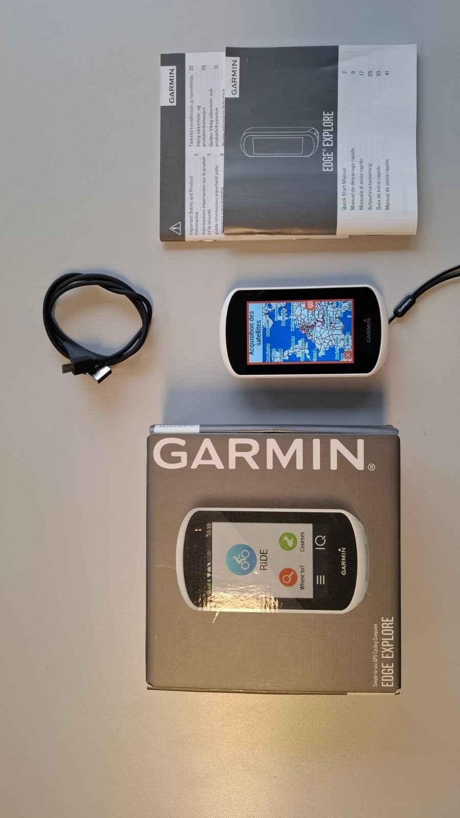 Garmin Edge Explore in zeer goede staat met doos, Fietsen en Brommers, Ophalen of Verzenden