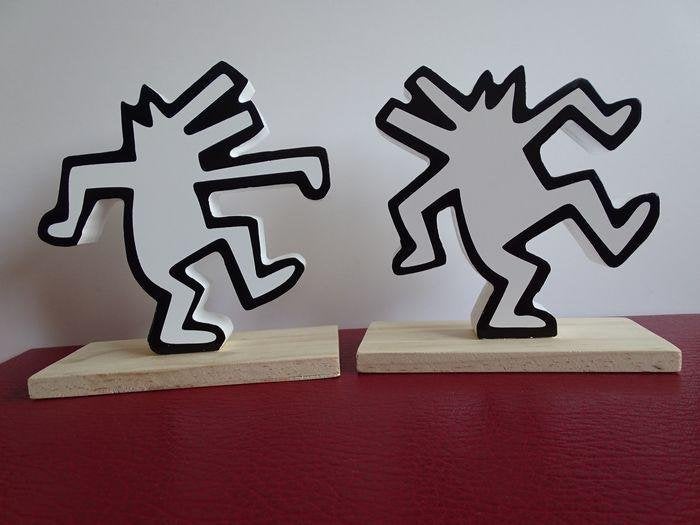 Keith Haring Dancing Dogs boekensteunen / decoratief object, Ophalen of Verzenden, Nieuw