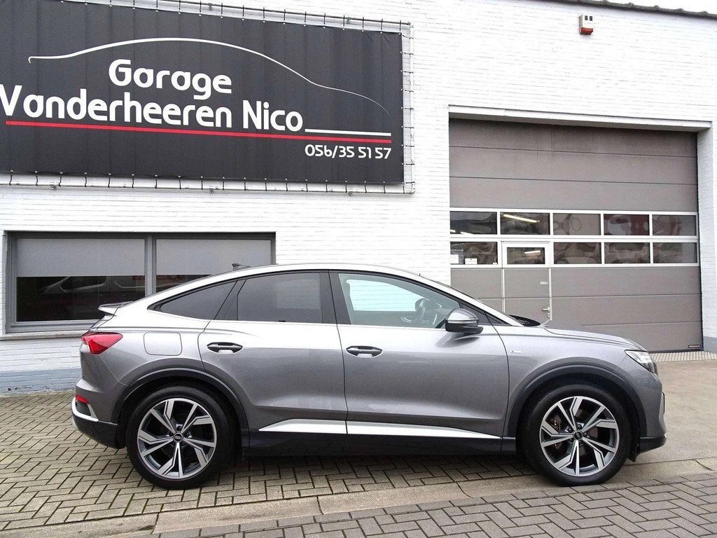 Audi Q4 Sportback e-tron S-Line 55kWh VIRTUAL,CARPLAY,FULL L, Automaat, Parkeersensor, Stof, Gebruikt