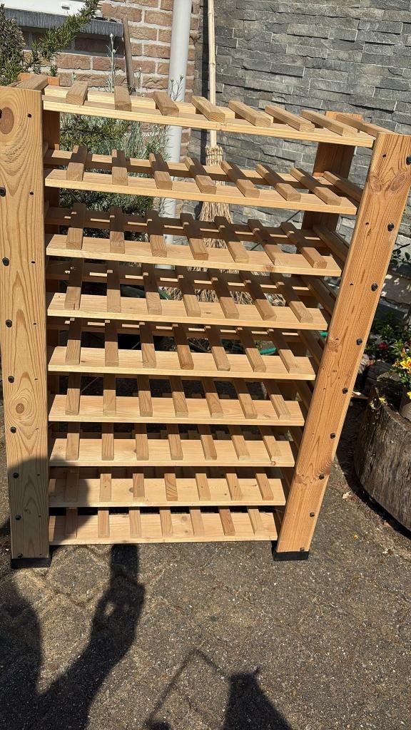 HOUTEN WIJNREK, Huis en Inrichting, Ophalen, Gebruikt, 25 flessen of meer, 75 cm of meer