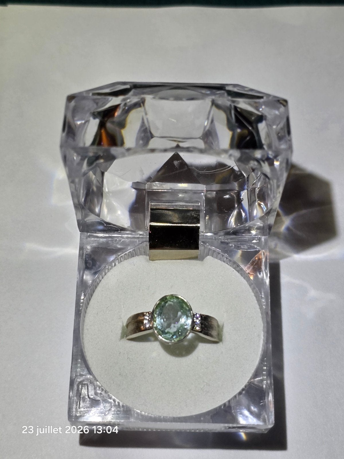 Bague en argent massif 925 avec aigue-marine naturelle, Bijoux, Sacs & Beauté, Bagues, Neuf, Femme, Argent, Argent, Avec pierre précieuse