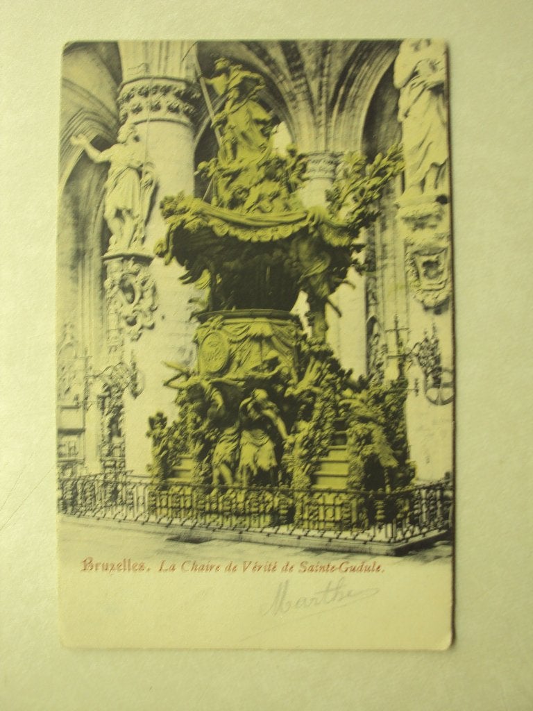 56519 - BRUXELLES - LA CHAIRE DE VERITE DE SAINTE-GUDULE, Verzamelen, Postkaarten | België, Verzenden