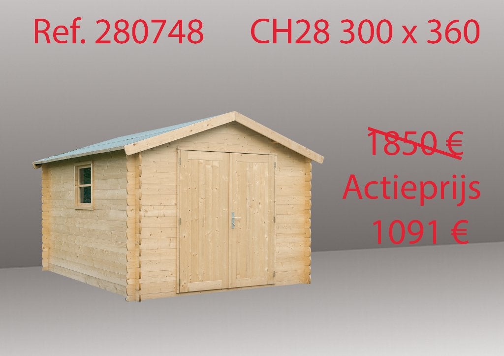 Tuinhuizen, Tuin en Terras, Ophalen, 200 tot 400 cm, Blokhut, Nieuw