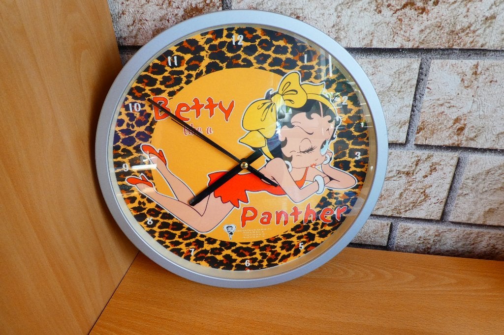 Betty Boop zeldzame panterklok 2000, Ophalen of Verzenden, Nieuw, Mens