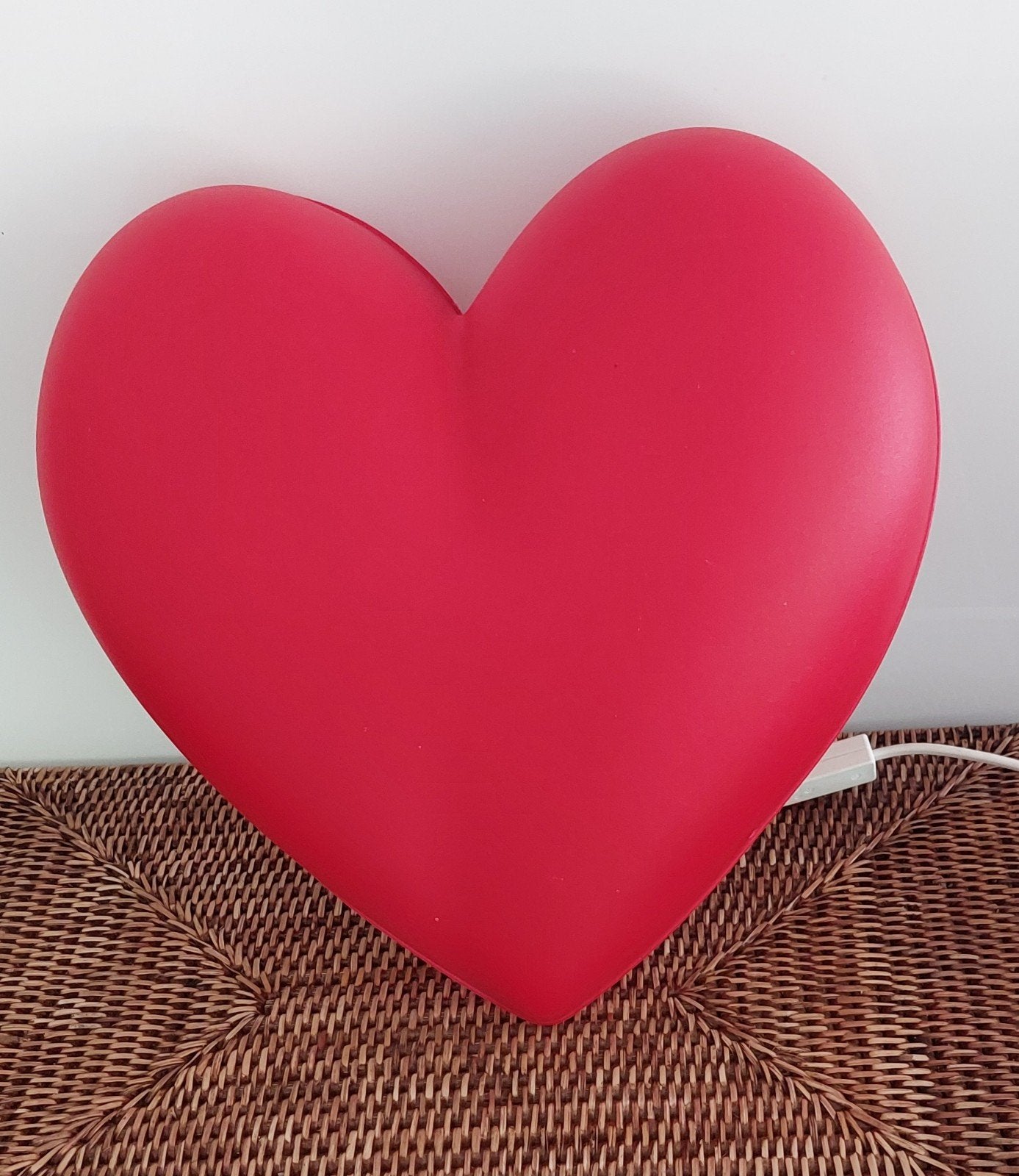 Vintage hartjeslamp van Anna Efverlund '90, Huis en Inrichting, Lampen | Wandlampen, Ophalen, Rood, IKEA, Met schakelaar