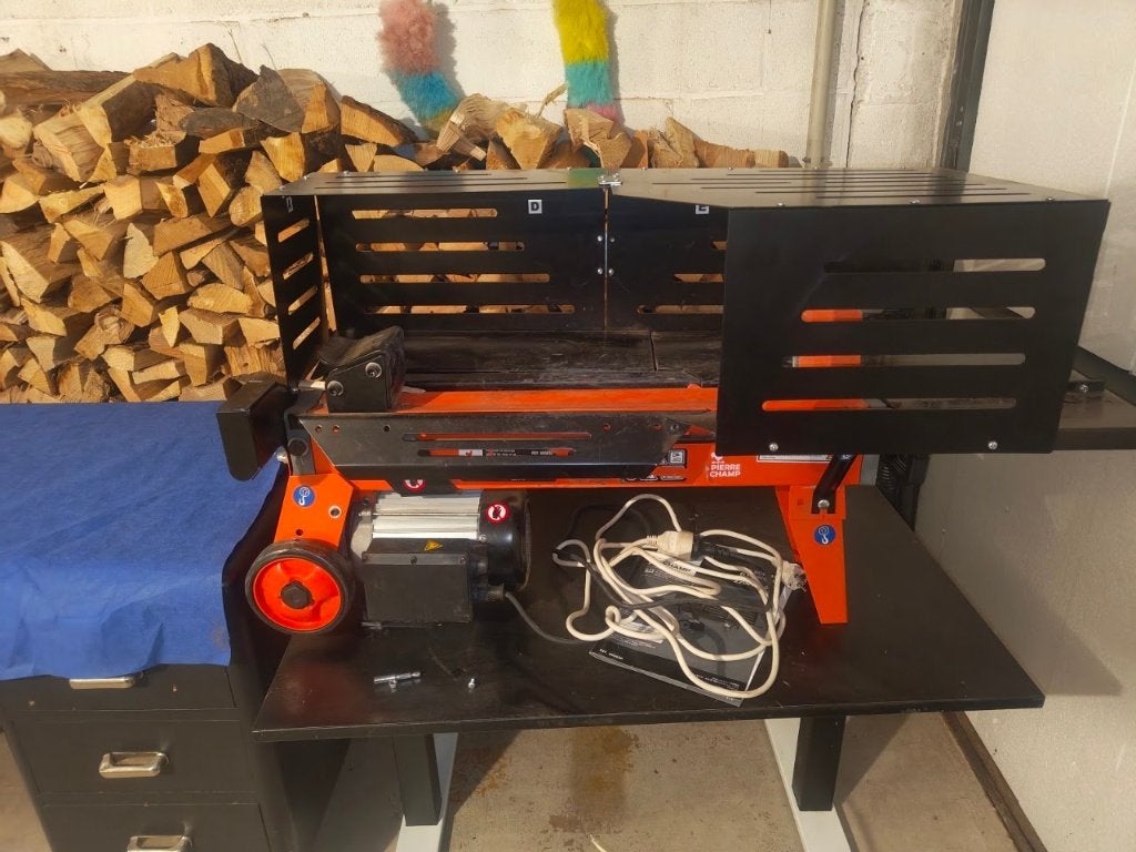 6T 2200W horizontale elektrische houtklover, Tuin en Terras, Ophalen, Zo goed als nieuw, Elektrisch, Liggend