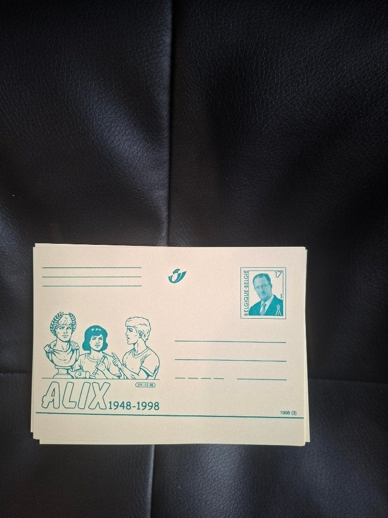 6 cartes postales jaunes avec des personnages de BD, Sans timbre, Enlèvement ou Envoi, Non oblitéré, Autre