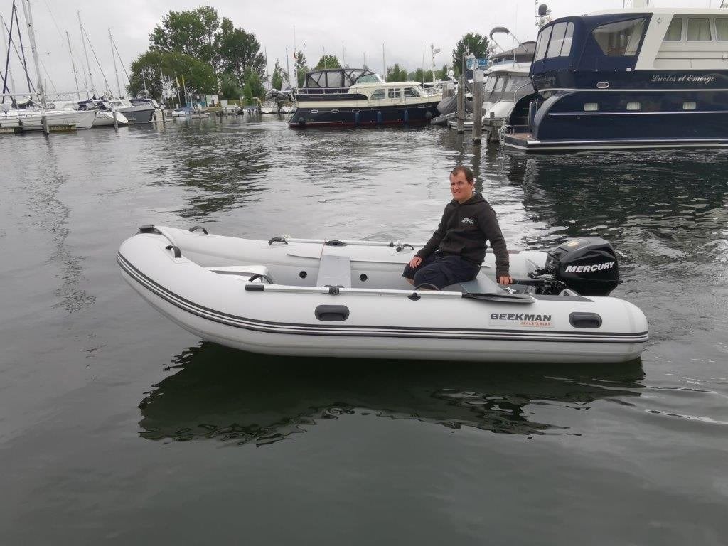 Beekman RIB van 3,5m met 20pk en trailer, Watersport en Boten, Gebruikt, Peddels, 20 pk, Ophalen