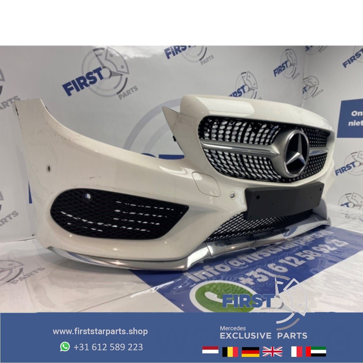 W205 C43 AMG Voorbumper COMPLEET Mercedes C Klasse 43 bumper, Utilisé, -, Avant, -