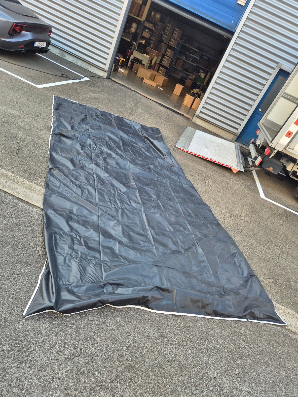gratis baches of afdekzeilen, Ophalen