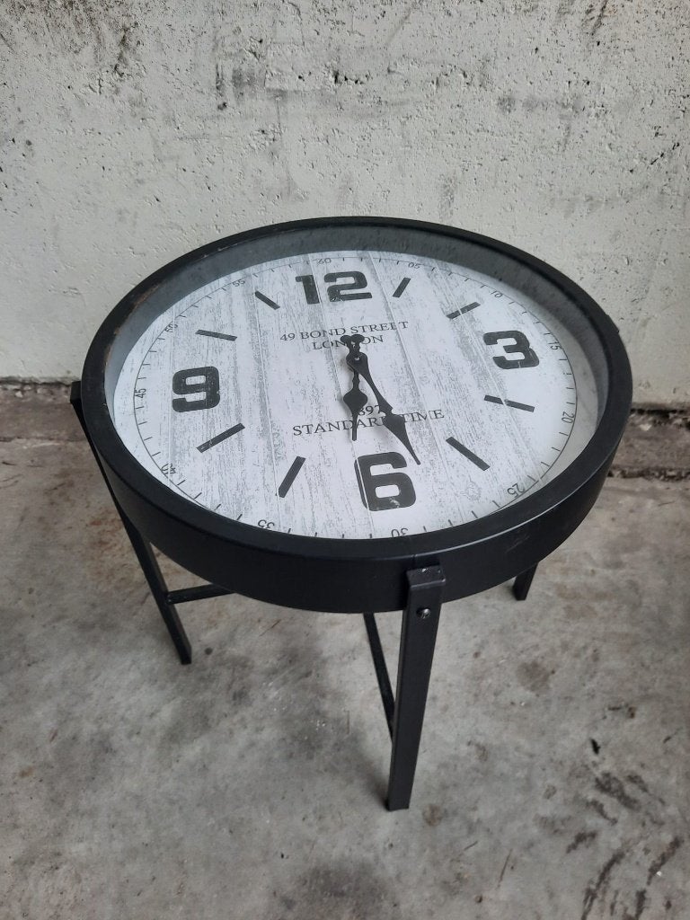 Bijzettafel klok, Ophalen, Minder dan 55 cm, Rond, Zo goed als nieuw