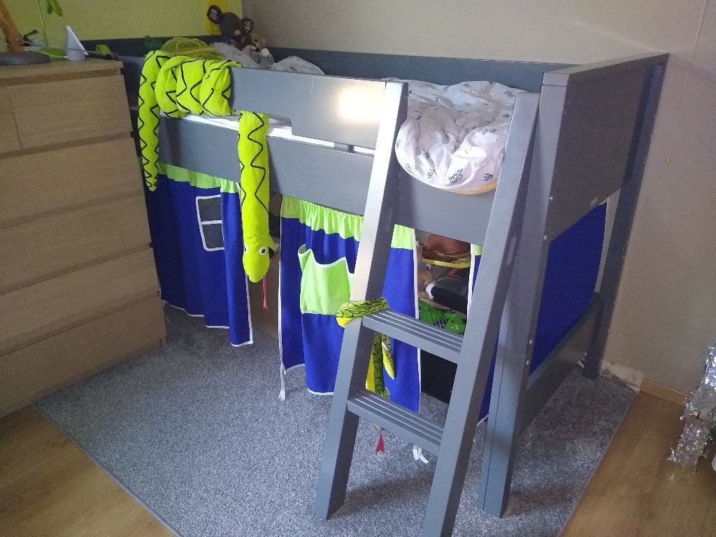 Bedmeubel halfhoogslaper (Bopita), Enlèvement, Utilisé, Lit mi-hauteur mezzanine