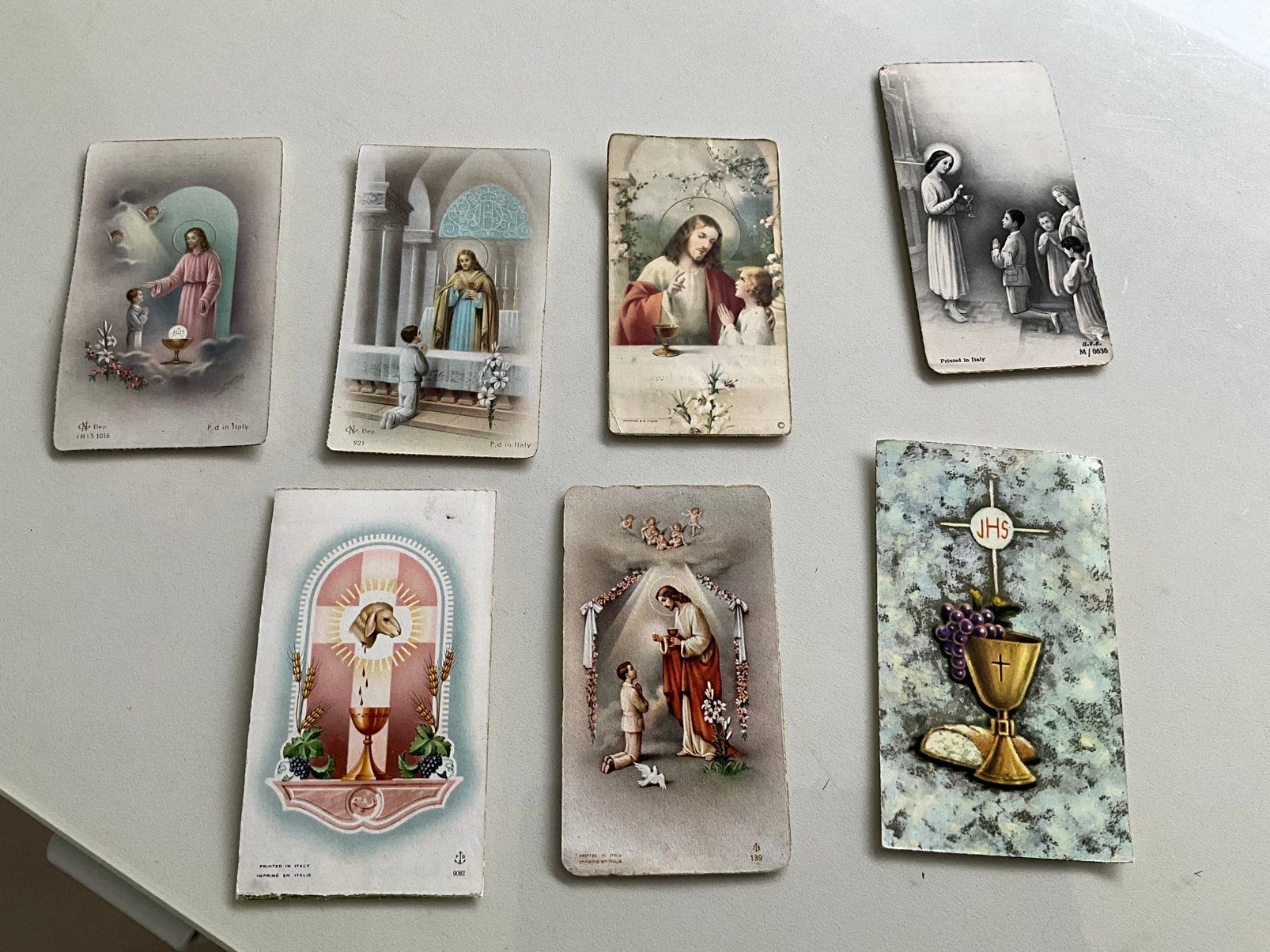 Uniek Lot Vintage Communieprentjes (1943-1967), Collections, Religion, Enlèvement ou Envoi
