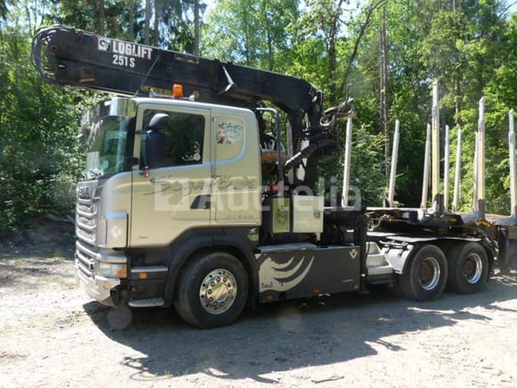 Houtkapwagen (2011-779.160 km-VIN:XLER6X40005249246), Auto's, Scania, Overige brandstoffen, Bedrijf, Te koop