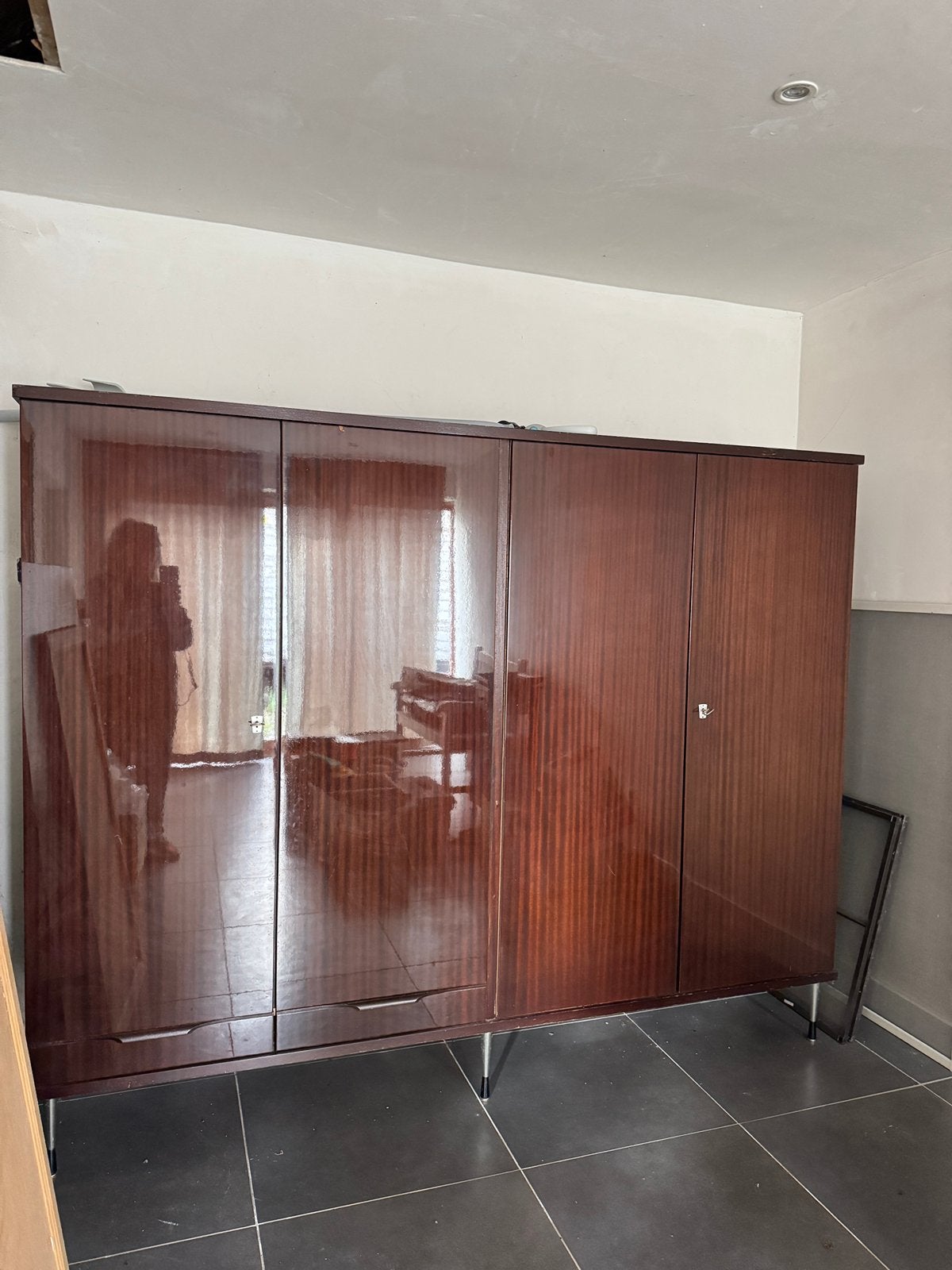 Vintage kleerkast, Huis en Inrichting, Ophalen, Gebruikt, Vintage, Met lade(s)