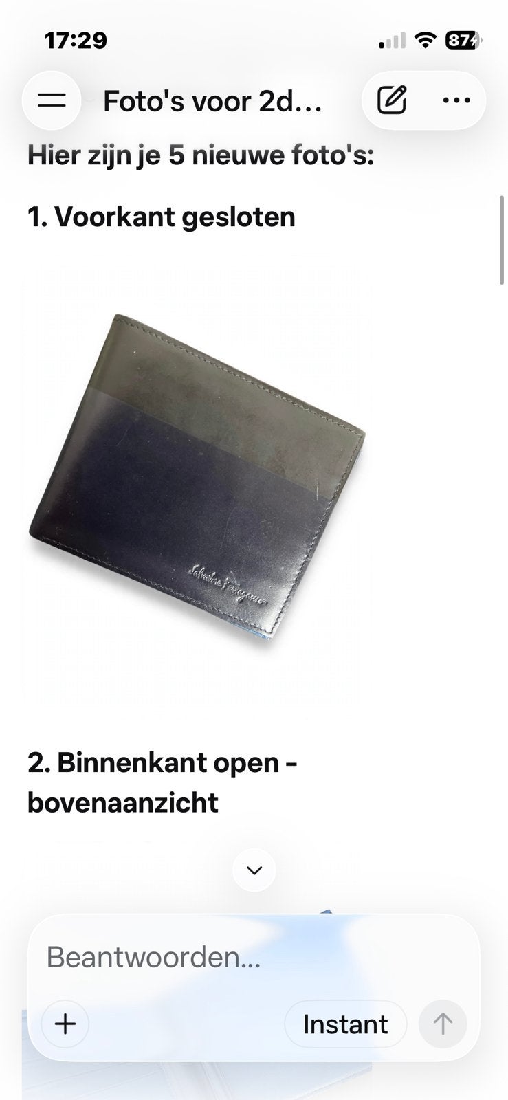 Portefeuille salvatore ferragamo Zwart - kobalt blauw, Ophalen of Verzenden, Zo goed als nieuw, Blauw