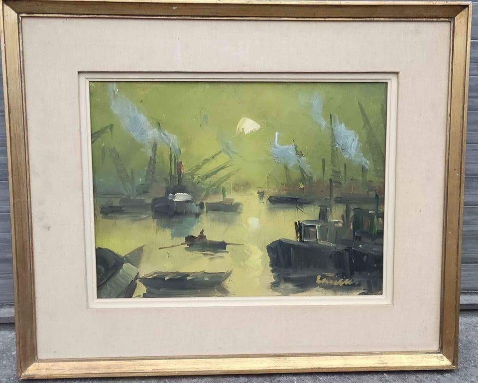 Huile sur toile marine signe Victor quienen, Enlèvement ou Envoi
