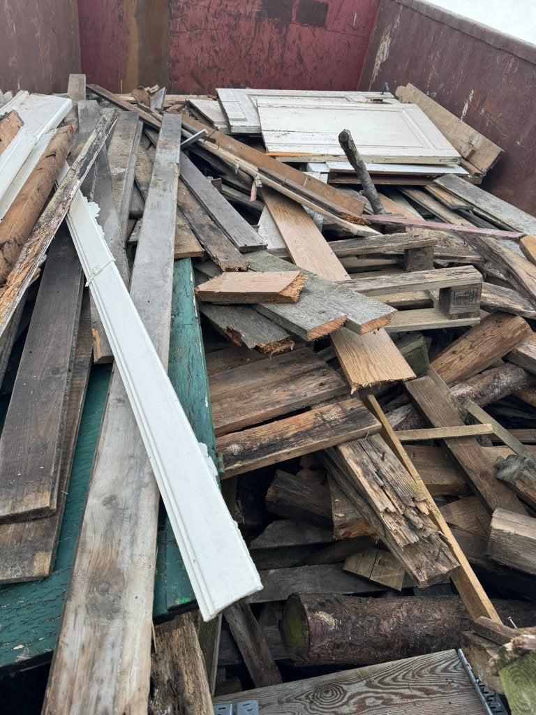 conteneur en bois de rebut pur, 6 m³ ou plus, Enlèvement ou Envoi, Autres essences de bois