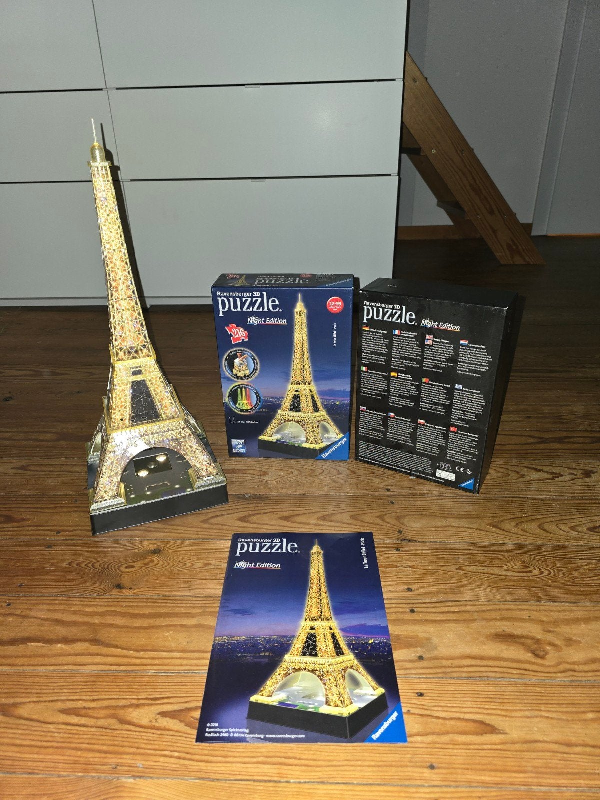 3D puzzel Eiffeltoren Ravensburger, Ophalen of Verzenden, Minder dan 500 stukjes, Zo goed als nieuw, Rubik's of 3D-puzzel