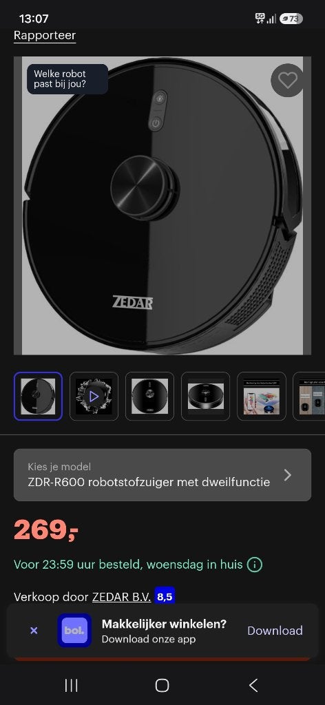 Robotstofzuiger met dweilfunctie, Elektronische apparatuur, Ophalen, Dweilfunctie, Robotstofzuiger