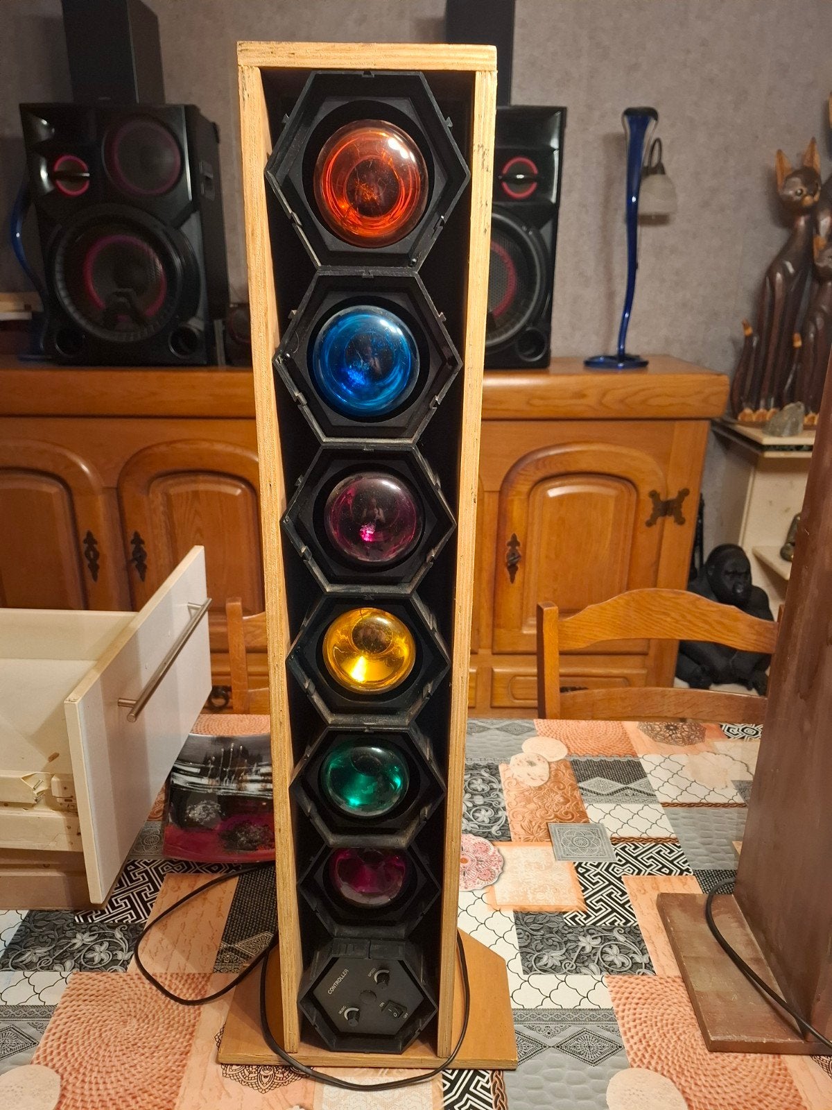 collone de spot vintage, Comme neuf, Bois, Spot pour meuble