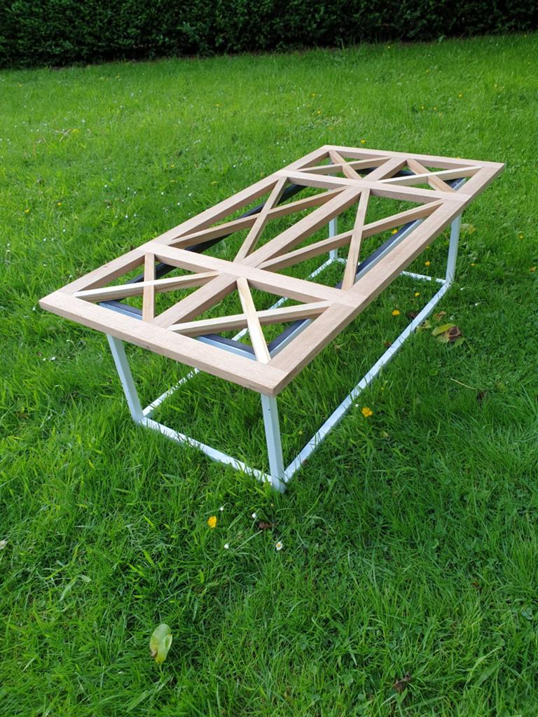 Bijzettafel, Maison & Meubles, Tables | Tables d'appoint, Comme neuf, Rectangulaire, Moins de 45 cm, 75 cm ou plus, Métal ou Aluminium