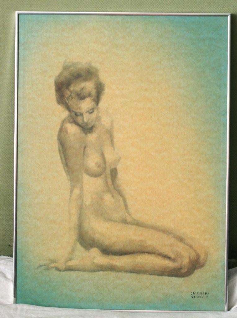 V. CASSINARI "Nudo di donna" Litho, Antiek en Kunst, Ophalen of Verzenden