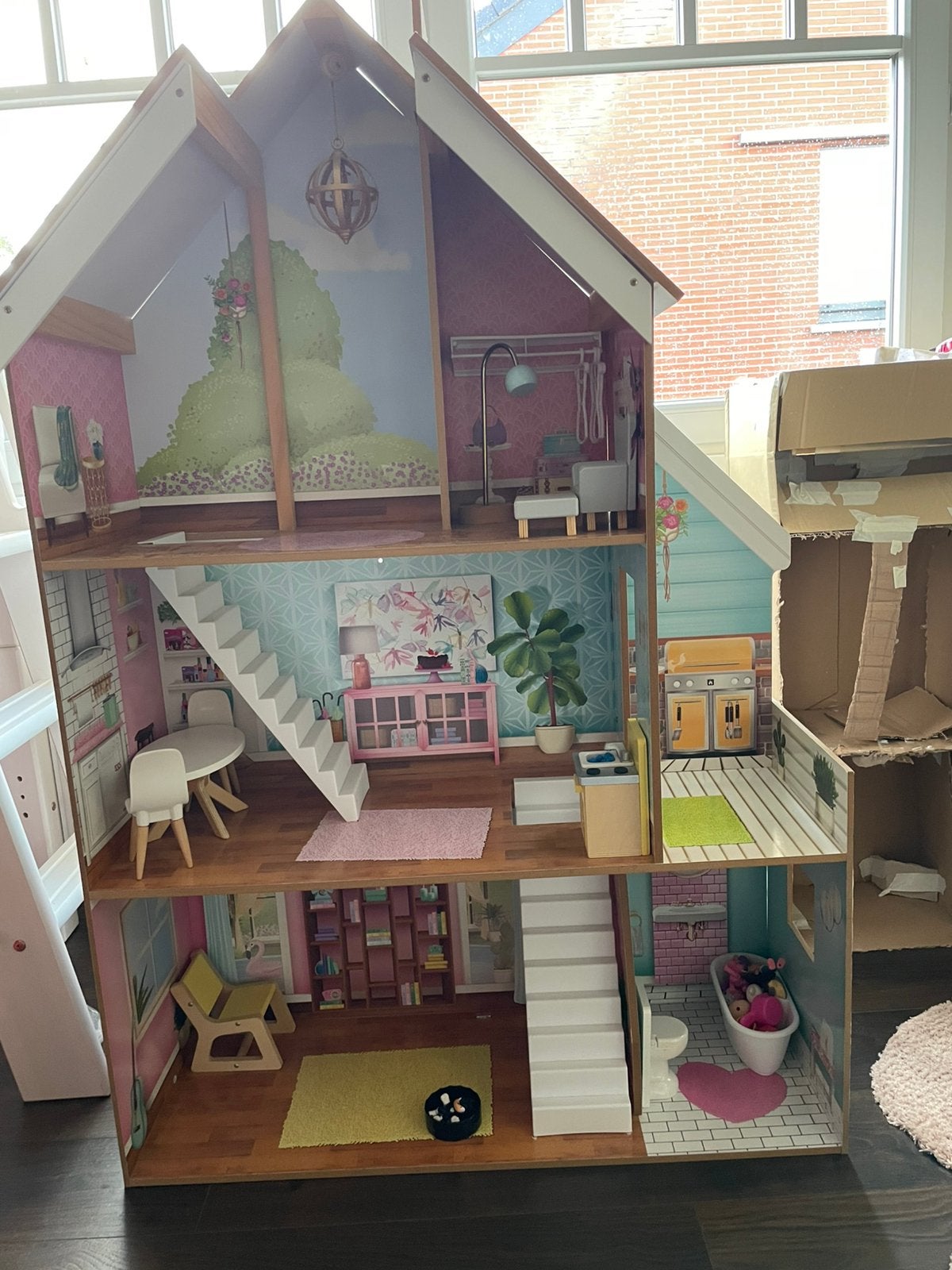 Houten poppenhuis, Ophalen, Gebruikt, Poppenhuis